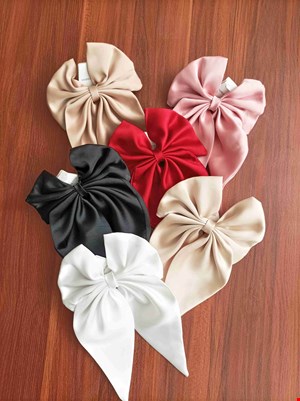 گیره مو پاپیون ساتن اندازه بزرگ