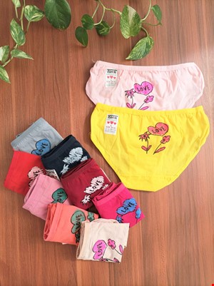 پک شورت پشت چاپی دخترانه طرح فلور  L/36-38