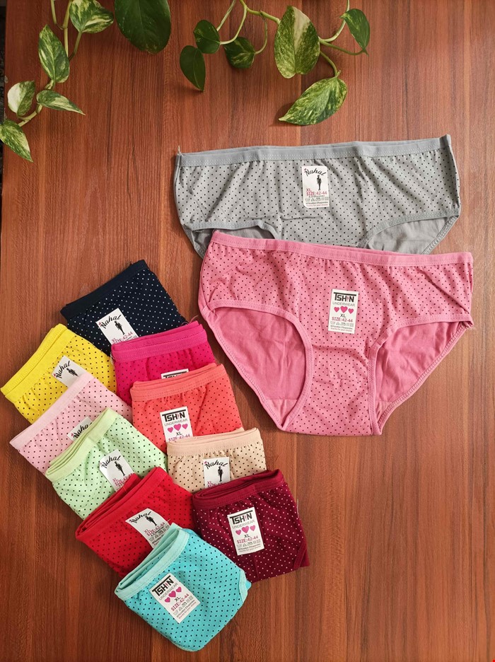 پک شورت نخی زنانه طرح خالخالی سایز xl