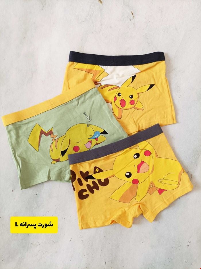 شورت پسرانه نیم پا طرح کارتونی سایز L