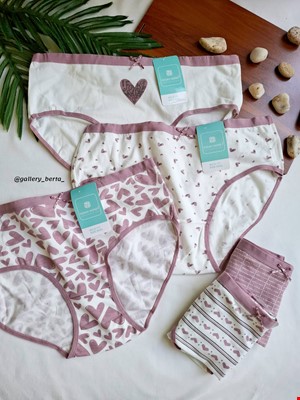 پک شورت 5 تایی طرح قلب بِلا زنانه xxxl