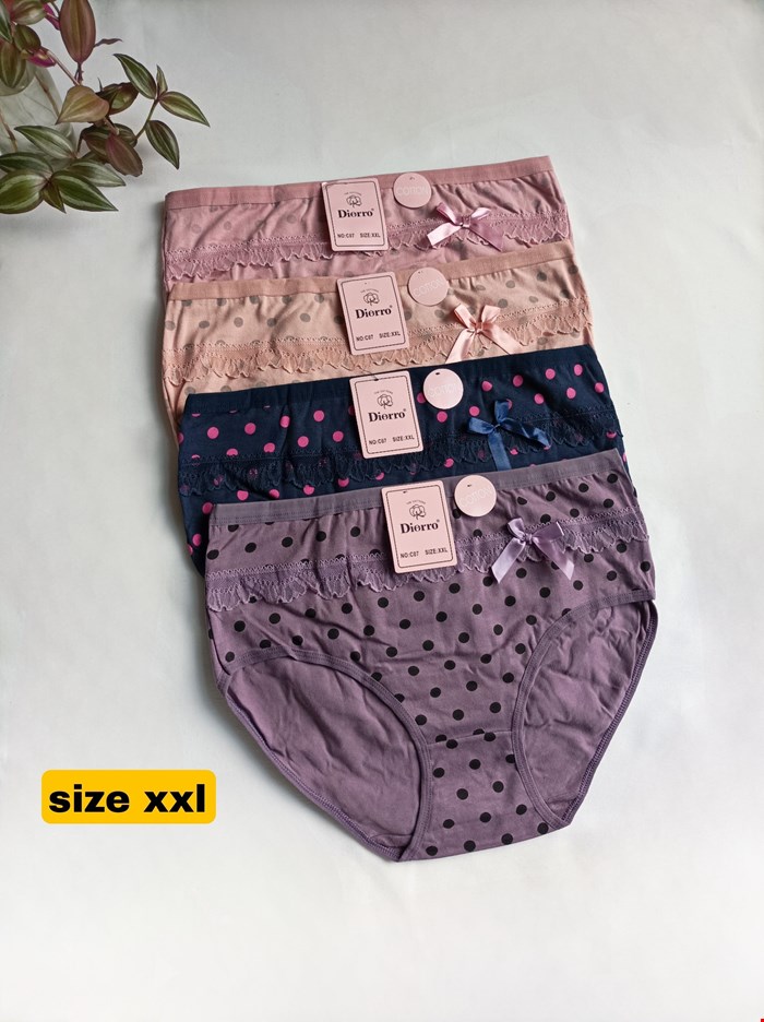 شورت نخ پنبه زنانه خالخالی سایز L/XL/XXL