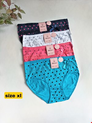 شورت نخ پنبه زنانه خالخالی سایز L/XL/XXL