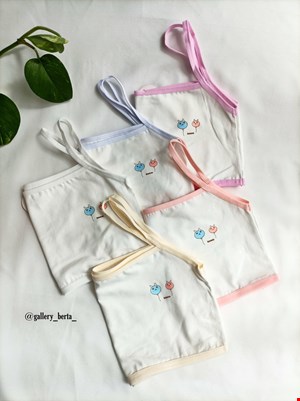 نیم تنه دخترانه نخ پنبه طرح بادکنکی